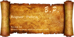 Bogner Petra névjegykártya